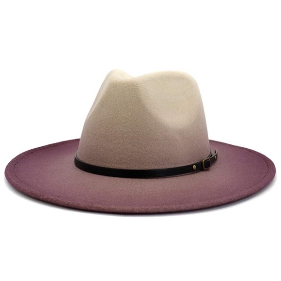 - PURP OMBRÉ BLOGGER STYLE STYLISH FEDORA LADIES HAT main image 4